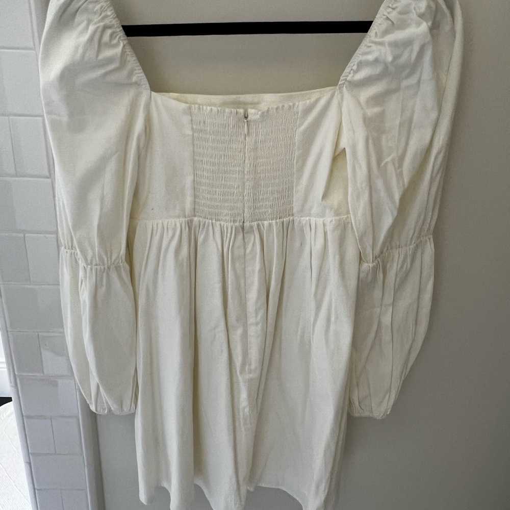Reformation White Puff Sleeve Dress - Picture 5 of 6